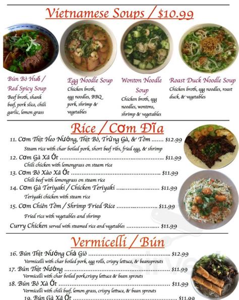 phở vân restaurant menu|pho van spokane menu.